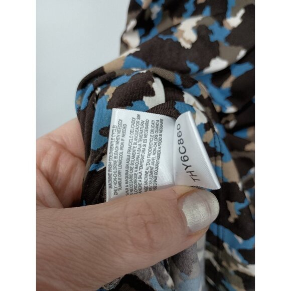 Vintage Y2K BCBGMaxazria Babydoll Dress Womens Small Brown Abstract Coquette - Picture 6 of 9